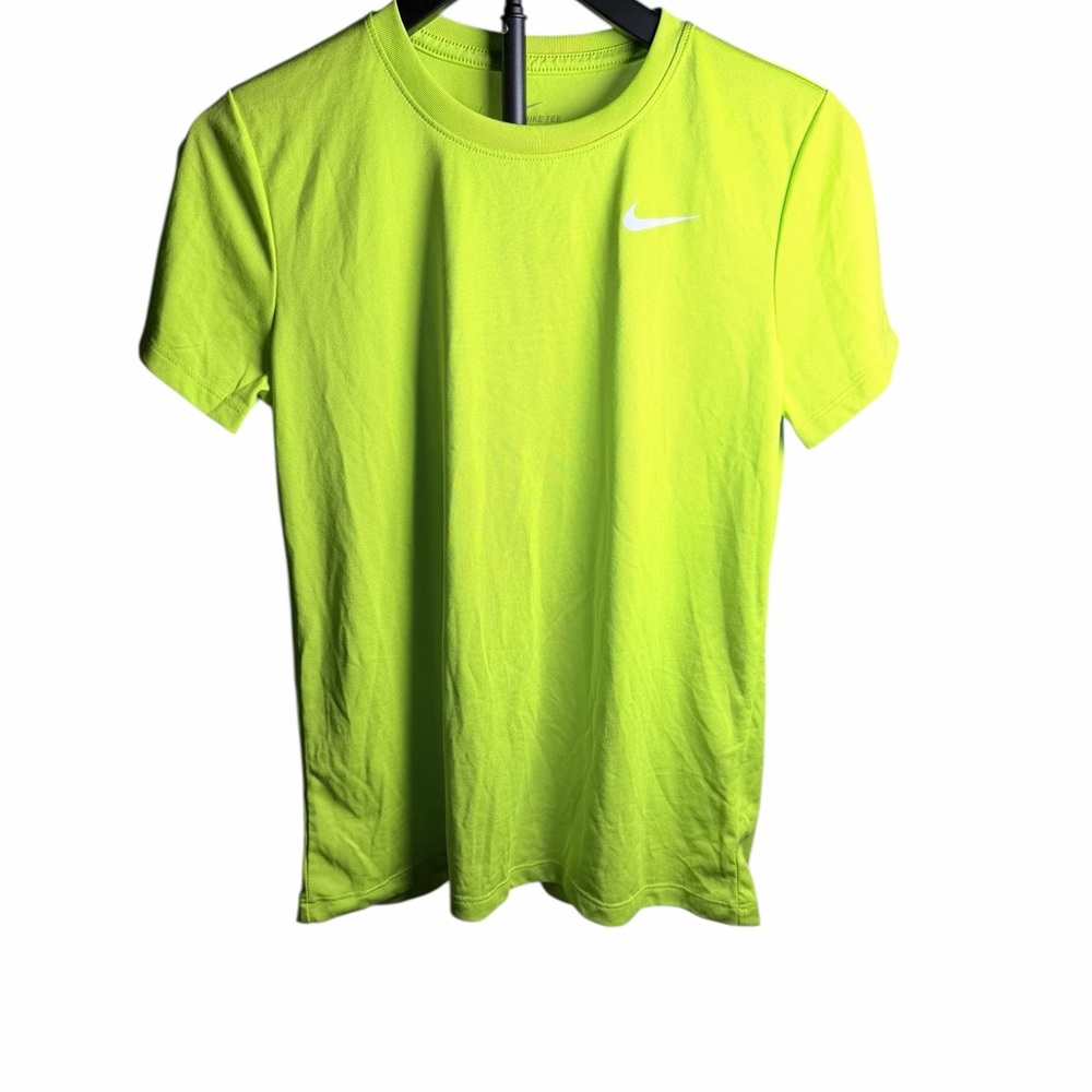 Nike Men's Neon Yellow Green Dri-Fit Tee: Medium